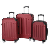 3-in-1 Portable ABS Trolley Case 20" / 24" / 28" Wine Red 87679320