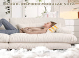 Cloud Couch 2 Seater Sofa for Living Room, Chenille 2 - Seat sofa with 2 Lumbar pillows and 2 throw 10838256
