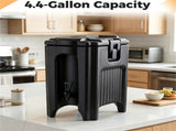 4.4 Gallon 3Layer Insulated Beverage Dispenser, Hot & Cold Drink Server with DripProof Faucet, 98535230