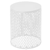 Outdoor Nesting Side Table Set of 3, Round Patio Accent Table, Metal Frame End Table for Indoor 00728797