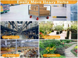 Steel Panel Truck, Heavy Duty Drywall Cart Lumber Cart Platform Truck Flat Cart, 2000lbs, 6" Swivel W1422P208626