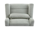 Power Recliner Chair Swivel,Boucle Upholstered 360&deg Swivel Recliner with gold 5 star base-light N771P298185L
