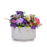 2 Pieces Ceramic Flowerpot, Modern Planter for Patio, Garden or Windowsills - Milk White W3273P322550