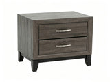 2 Drawer Nightstand Modern Bedside Table with Storage, Wood Grain Finish, Solid Wood Frame, Bedroom B2770P509777