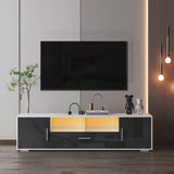 ZUN FashionTV stand,TV Cabinet,entertainment center TV station,TV console,console with LED belt, 55021286