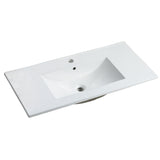 ZUN 36 Inch Bathroom Ceramic Sink Basin, White W1550P168220