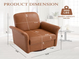 Swivel Accent Chair Modern Barrel Armchair with Wood Base for Bedroom Reading Waiting Living Room 22111485