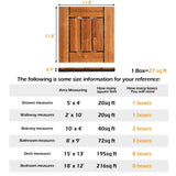 27pcs Wood Interlocking Deck Tiles 11.8"x11.8", Waterproof Flooring Tiles for Indoor and Outdoor, 87533967
