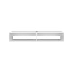 ZUN TV Stand 10.4" H, with 2 Shelves, White B097P250855