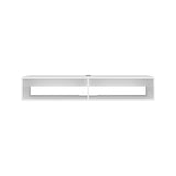 ZUN TV Stand 10.4" H, with 2 Shelves, White B097P250855