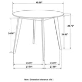 Matte White and Natural Round Dining Table B062P153868