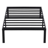 ZUN 208*101.5*35.5cm Bed Height 14" Simple Basic Iron Bed Frame Iron Bed Black 95025387