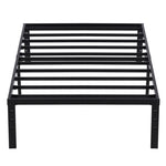 ZUN 190.5*96.5*35.5cm Bed Height 14" Simple Basic Iron Bed Frame Iron Bed Black 76242329