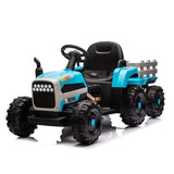 ZUN Ride on Tractor2.0 with Trailer,24V Battery Powered Electric Tractor Toy, 200w*2motor W1396P193868