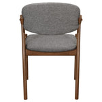 ZUN Dark Walnut and Grey Dining Chair B062P153712