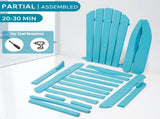 Wood Patio Chair for Garden Outdoor Wooden Folding Embossed Adirondack Chair Solid Wood W1390P462315