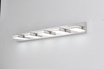 ZUN Modern Chrome LED Vanity Light, 5-Lights Wall Sconce for Bathroom and Mirror, Sleek Minimalist W1340P248801