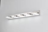 ZUN Modern Chrome LED Vanity Light, 5-Lights Wall Sconce for Bathroom and Mirror, Sleek Minimalist W1340P248801