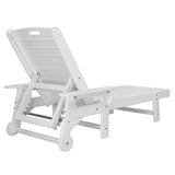 ZUN 195*75.5*33cm HDPE Backrest Adjustable Lying Bed White 83719057