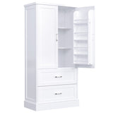 Tall Bathroom Storage Cabinet, Cabinet with Two Doors and Drawers, Adjustable Shelf, MDF Board, N725P178675K