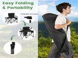 Oversized Foldable Camping Chair with Side Table & Cup Holder, 330 LBS Capacity for Outdoor 56987289