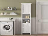 Bathroom Floor Storage Cabinet with 2 Doors Living Room Wooden Cabinet with 6 Shelves 15.75 11.81 W40935721