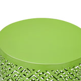 Outdoor Nesting Side Table Set of 3, Round Patio Accent Table, Metal Frame End Table for Indoor 99010573