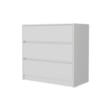 ZUN Avra 3 Drawer Dresser, Manufactured Wood Top and Front Chest of Drawers B128P148661