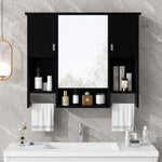 ZUN 35'' x 28'' Modern Wall Mounted Bathroom Storage Cabinet, Bathroom Wall Cabinet with Mirror, N710P236929B