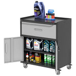 ZUN Sturdy and Durable Metal Tool Cabinet for Garage Wheels - Mobile Heavy-Duty Storage Cabinet T2398P222833