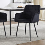 ZUN Dining Chairs Set of 2, Upholstered Kitchen Chairs with Comfortable Seat, velvet Dining Chairs with W3112P262802