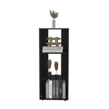 Eco 39" Tall Four-Tier Bookcase, Living Room, Storage Cabinet, Shelves Black B200P253721