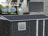 9x6 FT Metal Garden Shed with 1 Windows for Outdoors Patio Hinge Doors Storage Sheds 51599934