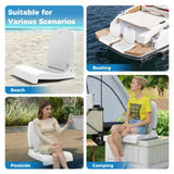 Outdoor swimming pool chairs with folding function-White 94449115