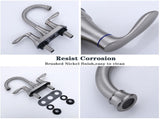 2-Handle 4-Inch Brushed Nickel Bathroom Faucet, Bathroom Vanity Sink Faucets with Pop-up Drain and 10185428