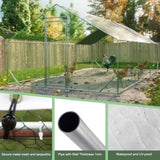 Large Metal Chicken Coop, Walk-in Chicken Run,Galvanized Wire Poultry Chicken Hen Pen Cage, Rabbits 85248762