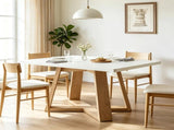 Modern 47 Inch Rectangular Dining Table, Kitchen Dinner Table Seats 4 02220564