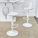 ZUN Modern minimalist bar chairs and bar stools. Can rotate 360 &deg; and adjust lifting. PET backrest and W1151135513