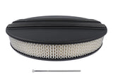 14" x 3" Half Finned Aluminum Air Cleaner With Recessed Base and Paper Element Black 88624488