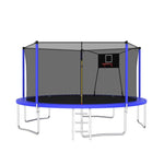 ZUN 14FT Trampoline ,Sports Fitness Trampolines with Enclosure Net, Recreational Trampolines for Outdoor W1163120240