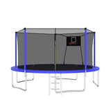 ZUN 14FT Trampoline ,Sports Fitness Trampolines with Enclosure Net, Recreational Trampolines for Outdoor W1163120240