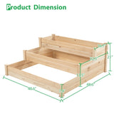 ZUN Wood Horticulture Raised Garden Bed, Natural Color 61722198