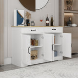 47.95" Farmhouse Buffet Cabinet Storage Sideboard with 2 Drawers and 4 Doors for Dining Living Room W282138088