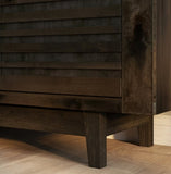 62 Inch TV Stand Console for TVs up to 70 inches, No Assembly Required, Charcoal-Brown Finish GL-B108P160141