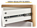 Handle-Free 4-Drawer Storage Color-Block Drawer Dresser 23.62*14.96*30.71in Wood-Tone 31259767