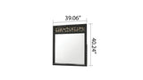 Selena Modern & Contemporary Mirror Made with Wood in Black and Natural B009139129