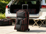 3 Ball Double Roller Bowling Bag with Wheels, Retractable Handle Extends to 41.34 in, Separate Shoe 34709522