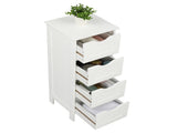 4-Drawer Painted MDF Bathroom Cabinet 11.82*11.82*32.29in White 28745738
