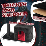 44.5" Heavy Duty Gothic Cat Tree Large Cat Tower Cat Tree Indoor Cats Spacious Cat Condo Coffin 07409591