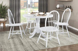 White Finish Side Chairs Set of 2, Farmhouse Style Wooden Furniture Casual Dining Kitchen B011P239557
